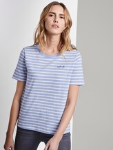T-Shirt mit Print - Frauen - blue striped T-Shirt mit Print - Frauen - blue striped - 5 - TOM TAILOR