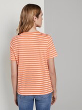 T-Shirt mit Print - Frauen - melon offwhite stripe T-Shirt mit Print - Frauen - melon offwhite stripe - 2 - TOM TAILOR