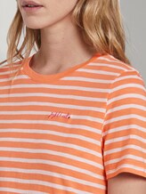 T-Shirt mit Print - Frauen - melon offwhite stripe T-Shirt mit Print - Frauen - melon offwhite stripe - 9 - TOM TAILOR