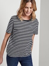 T-Shirt mit Print - Frauen - navy offwhite stripe T-Shirt mit Print - Frauen - navy offwhite stripe - 5 - TOM TAILOR