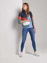 Lightweight quilted jacket with a hood - Women - blue coral colorblock Lightweight quilted jacket with a hood - Women - blue coral colorblock - 3 - TOM TAILOR Denim