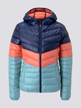Lightweight quilted jacket with a hood - Women - blue coral colorblock Lightweight quilted jacket with a hood - Women - blue coral colorblock - 7 - TOM TAILOR Denim