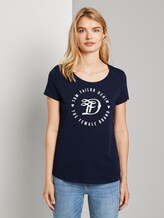 T-shirt in a twin pack - Women - Real Navy Blue T-shirt in a twin pack - Women - Real Navy Blue - 55 - TOM TAILOR Denim