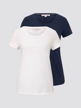 T-shirt in a twin pack - Women - Real Navy Blue T-shirt in a twin pack - Women - Real Navy Blue - 7 - TOM TAILOR Denim