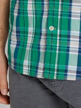 Kariertes Kurzarmhemd mit Brusttasche - Männer - green base blue check Kariertes Kurzarmhemd mit Brusttasche - Männer - green base blue check - 10 - TOM TAILOR