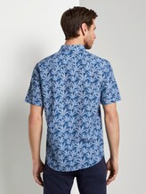 Patterned short-sleeved shirt - Men - navy white agave design Patterned short-sleeved shirt - Men - navy white agave design - 2 - TOM TAILOR