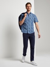 Patterned short-sleeved shirt - Men - navy white agave design Patterned short-sleeved shirt - Men - navy white agave design - 3 - TOM TAILOR