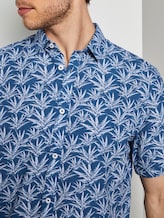 Patterned short-sleeved shirt - Men - navy white agave design Patterned short-sleeved shirt - Men - navy white agave design - 9 - TOM TAILOR