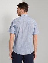 Kurzarm-Hemd mit Streifenmuster - Männer - blue turquoise stripe Kurzarm-Hemd mit Streifenmuster - Männer - blue turquoise stripe - 2 - TOM TAILOR