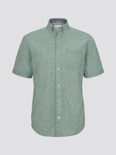 Gemustertes Kurzarm-Hemd mit Struktur - Männer - green strucure white design Gemustertes Kurzarm-Hemd mit Struktur - Männer - green strucure white design - 7 - TOM TAILOR