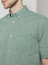 Gemustertes Kurzarm-Hemd mit Struktur - Männer - green strucure white design Gemustertes Kurzarm-Hemd mit Struktur - Männer - green strucure white design - 9 - TOM TAILOR