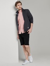 Patterned short-sleeved shirt with texture - Men - pale orange structur by design Patterned short-sleeved shirt with texture - Men - pale orange structur by design - 3 - TOM TAILOR
