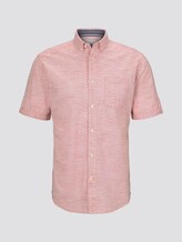 Patterned short-sleeved shirt with texture - Men - pale orange structur by design Patterned short-sleeved shirt with texture - Men - pale orange structur by design - 7 - TOM TAILOR