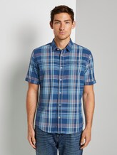 Kariertes Hemd - Männer - blue base turquoise check Kariertes Hemd - Männer - blue base turquoise check - 1 - TOM TAILOR