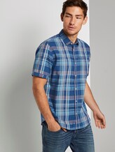 Kariertes Hemd - Männer - blue base turquoise check Kariertes Hemd - Männer - blue base turquoise check - 5 - TOM TAILOR