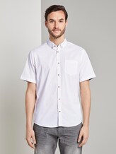 Schlichtes Kurzarm-Hemd mit Brusttasche - Männer - White Schlichtes Kurzarm-Hemd mit Brusttasche - Männer - White - 1 - TOM TAILOR