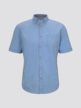 Schlichtes Kurzarm-Hemd mit Brusttasche - Männer - light blue chambray Schlichtes Kurzarm-Hemd mit Brusttasche - Männer - light blue chambray - 7 - TOM TAILOR