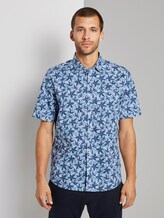Gemustertes Hemd - Männer - white with blue flower design Gemustertes Hemd - Männer - white with blue flower design - 1 - TOM TAILOR