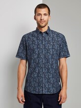 Patterned shirt - Men - navy tonal abstact kelp design Patterned shirt - Men - navy tonal abstact kelp design - 1 - TOM TAILOR