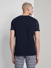 T-shirt with a contrasting print - Men - Sky Captain Blue T-shirt with a contrasting print - Men - Sky Captain Blue - 2 - TOM TAILOR Denim