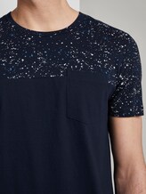 T-shirt with a contrasting print - Men - Sky Captain Blue T-shirt with a contrasting print - Men - Sky Captain Blue - 9 - TOM TAILOR Denim