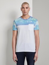T-Shirt mit abgesetztem Print - Männer - White T-Shirt mit abgesetztem Print - Männer - White - 1 - TOM TAILOR Denim