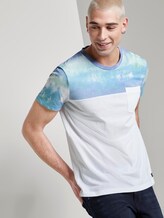 T-Shirt mit abgesetztem Print - Männer - White T-Shirt mit abgesetztem Print - Männer - White - 5 - TOM TAILOR Denim