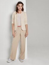 Gemusterter Blazer mit Konstraststreifen - Frauen - beige leo jacquard Gemusterter Blazer mit Konstraststreifen - Frauen - beige leo jacquard - 3 - TOM TAILOR
