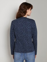 Gemusterter Blazer mit Konstraststreifen - Frauen - navy leo jacquard Gemusterter Blazer mit Konstraststreifen - Frauen - navy leo jacquard - 2 - TOM TAILOR