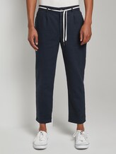 Relaxed Chinohose aus Leinengemisch mit Gürtel - Männer - Sky Captain Blue Relaxed Chinohose aus Leinengemisch mit Gürtel - Männer - Sky Captain Blue - 1 - TOM TAILOR Denim