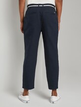 Relaxed Chinohose aus Leinengemisch mit Gürtel - Männer - Sky Captain Blue Relaxed Chinohose aus Leinengemisch mit Gürtel - Männer - Sky Captain Blue - 2 - TOM TAILOR Denim