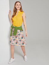 Ärmellose Henley-Bluse mit Seitenschlitzen - Frauen - deep golden yellow Ärmellose Henley-Bluse mit Seitenschlitzen - Frauen - deep golden yellow - 3 - TOM TAILOR