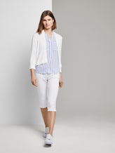 Sleeveless Henley blouse with stripes - Women - bleu offwhite vertical stripe Sleeveless Henley blouse with stripes - Women - bleu offwhite vertical stripe - 3 - TOM TAILOR