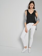 Blusen-Top mit Knotendetail und Knöpfung - Frauen - Deep Black Blusen-Top mit Knotendetail und Knöpfung - Frauen - Deep Black - 3 - TOM TAILOR