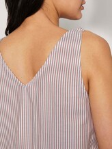 Blusen-Top mit Knotendetail und Knöpfung - Frauen - brown white vertical stripe Blusen-Top mit Knotendetail und Knöpfung - Frauen - brown white vertical stripe - 9 - TOM TAILOR