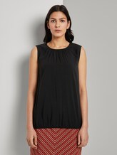 Blusen-Top mit elastischem Bund - Frauen - Deep Black Blusen-Top mit elastischem Bund - Frauen - Deep Black - 1 - TOM TAILOR