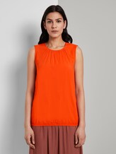 Blusen-Top mit elastischem Bund - Frauen - strong flame orange Blusen-Top mit elastischem Bund - Frauen - strong flame orange - 1 - TOM TAILOR