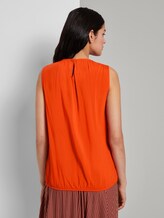Blusen-Top mit elastischem Bund - Frauen - strong flame orange Blusen-Top mit elastischem Bund - Frauen - strong flame orange - 2 - TOM TAILOR