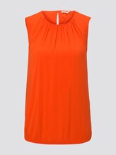 Blusen-Top mit elastischem Bund - Frauen - strong flame orange Blusen-Top mit elastischem Bund - Frauen - strong flame orange - 7 - TOM TAILOR