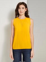 Blusen-Top mit elastischem Bund - Frauen - deep golden yellow Blusen-Top mit elastischem Bund - Frauen - deep golden yellow - 1 - TOM TAILOR