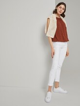 Blusen-Top mit elastischem Bund - Frauen - brown geometric design Blusen-Top mit elastischem Bund - Frauen - brown geometric design - 3 - TOM TAILOR