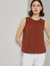 Blusen-Top mit elastischem Bund - Frauen - brown geometric design Blusen-Top mit elastischem Bund - Frauen - brown geometric design - 5 - TOM TAILOR