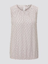 Blusen-Top mit elastischem Bund - Frauen - white geometric design Blusen-Top mit elastischem Bund - Frauen - white geometric design - 7 - TOM TAILOR