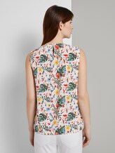 Blusen-Top mit elastischem Bund - Frauen - white watercolor flower design Blusen-Top mit elastischem Bund - Frauen - white watercolor flower design - 2 - TOM TAILOR