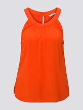 Blouse with a halter collar - Women - strong flame orange Blouse with a halter collar - Women - strong flame orange - 7 - TOM TAILOR