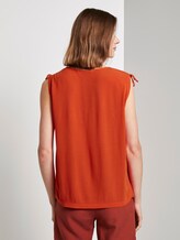 Ärmellose Bluse mit Schulterdetail - Frauen - strong flame orange Ärmellose Bluse mit Schulterdetail - Frauen - strong flame orange - 2 - TOM TAILOR