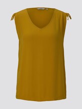 Ärmellose Bluse mit Schulterdetail - Frauen - deep golden yellow Ärmellose Bluse mit Schulterdetail - Frauen - deep golden yellow - 7 - TOM TAILOR