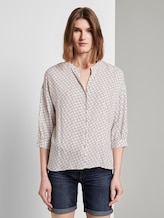 Gemusterte Bluse im Loose Fit - Frauen - white geometric design Gemusterte Bluse im Loose Fit - Frauen - white geometric design - 1 - TOM TAILOR
