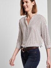 Gemusterte Bluse im Loose Fit - Frauen - white geometric design Gemusterte Bluse im Loose Fit - Frauen - white geometric design - 5 - TOM TAILOR