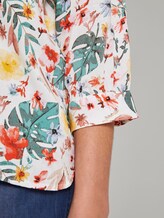 Gemusterte Bluse im Loose Fit - Frauen - white watercolor flower design Gemusterte Bluse im Loose Fit - Frauen - white watercolor flower design - 10 - TOM TAILOR